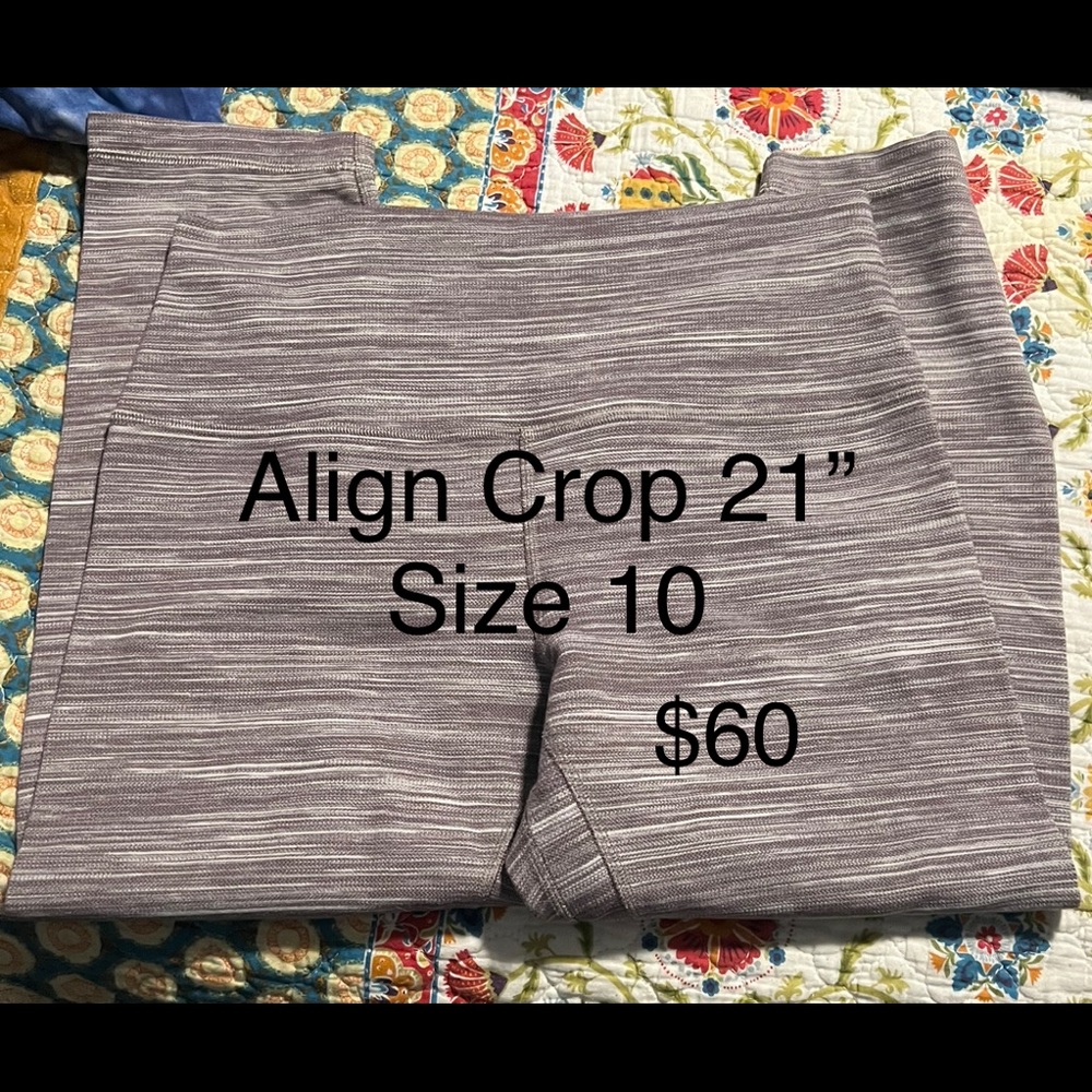 Lululemon Align crop, 21”, size 10